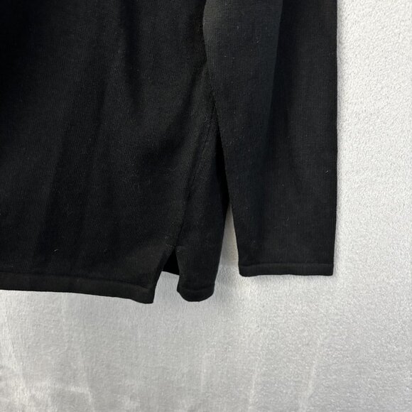 NEW Quacker Factory Floral Sequin Sweater Size XS Black‎ Holiday Long Sleeve Top - Picture 8 of 13